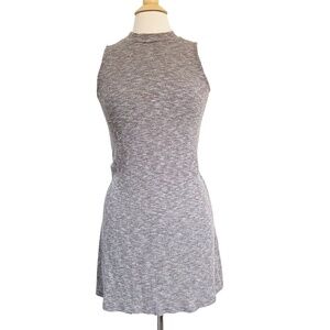 Madewell Rib Knit Swing Gray Tank Dress XS Extra Small Casual/Work/Party EUC